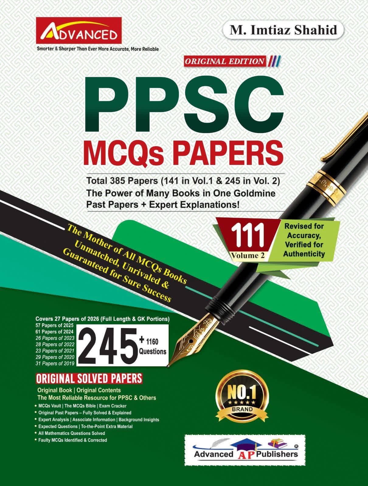 Advanced PPSC Model Papers, 111th Edition 2026